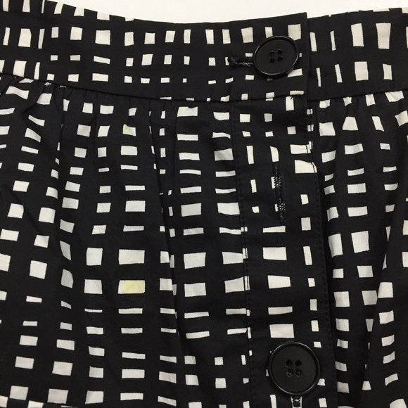 Theory Black and White Grid A-Line Skirt - Picture 11 of 13